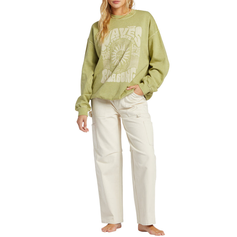 Load image into Gallery viewer, Billabong Women's Ride In Oversized Crew Sweatshirt 17
