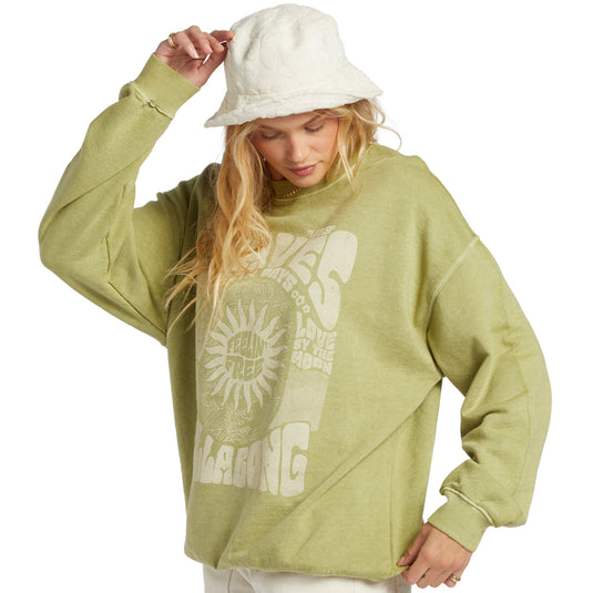 Billabong Women's Ride In Oversized Crew Sweatshirt 14