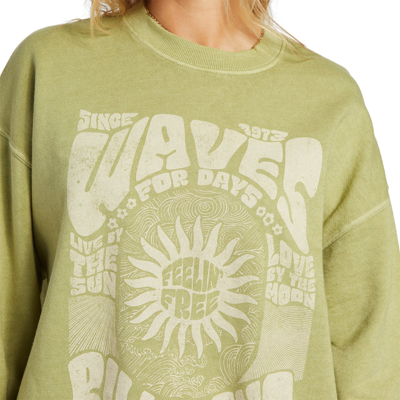 Load image into Gallery viewer, Billabong Women's Ride In Oversized Crew Sweatshirt 16
