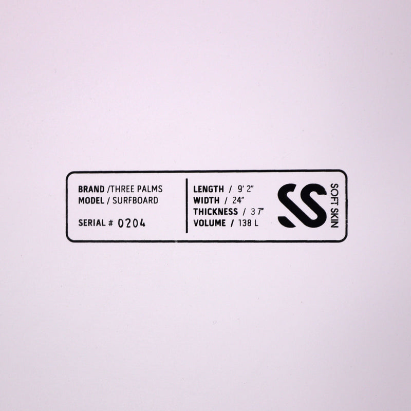 Load image into Gallery viewer, Three Palms Board Co. 3P 9'2 × 24 × 3 Softskin Soft Top Surfboard 4
