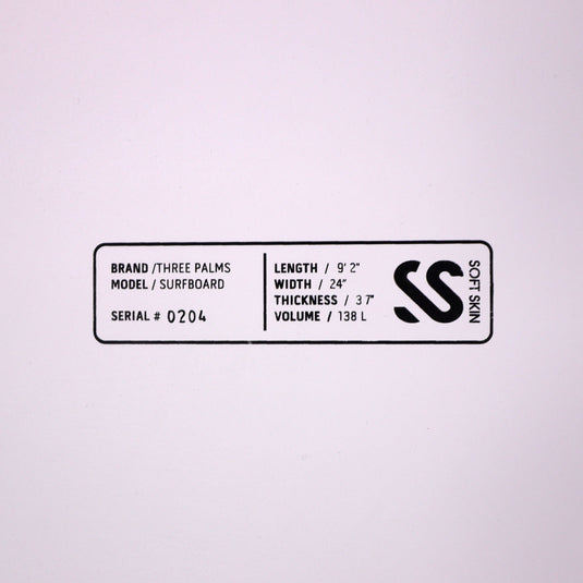 Three Palms Board Co. 3P 9'2 × 24 × 3 Softskin Soft Top Surfboard 4