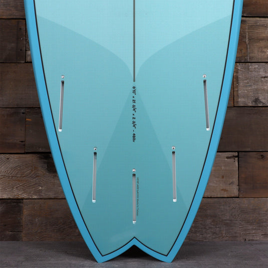 Torq ModFish TET 6'10 × 21 ¾ × 2 ¾ Surfboard - Deep Turquoise Pattern 3