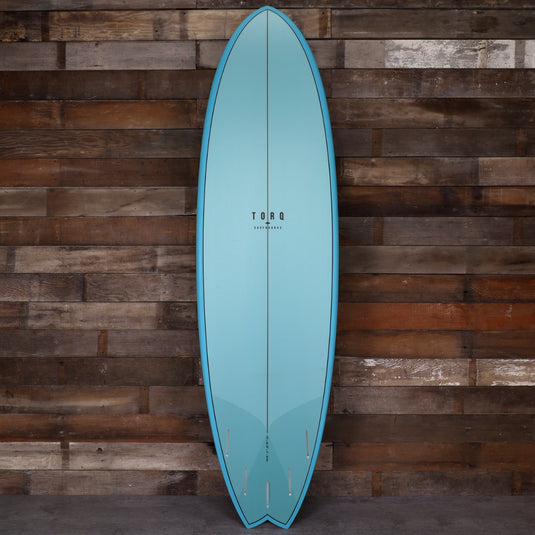 Torq ModFish TET 7'2 × 22 ½ × 3 Surfboard - Deep Turquoise Pattern • DAMAGED 2