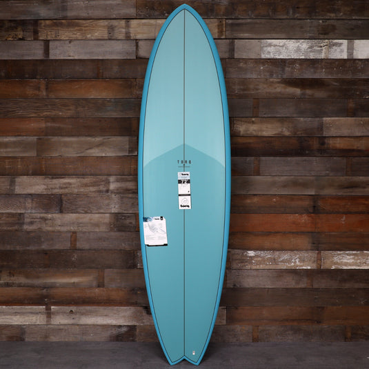 Torq ModFish TET 7'2 × 22 ½ × 3 Surfboard - Deep Turquoise Pattern • DAMAGED 1