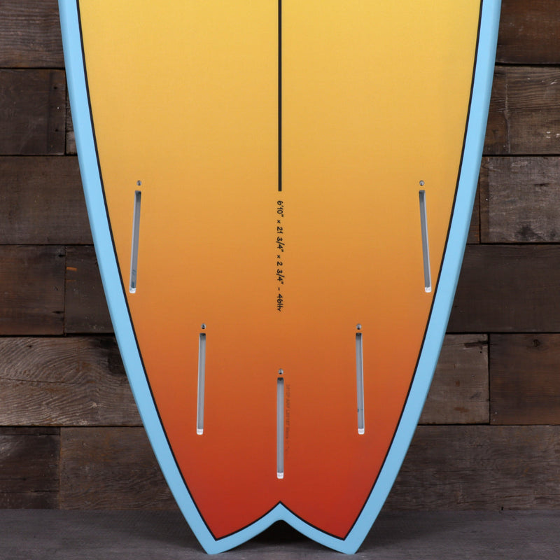 Load image into Gallery viewer, Torq ModFish TET 6'10 × 21 ¾ × 2 ¾ Surfboard - Yellow/Orange Fade 3
