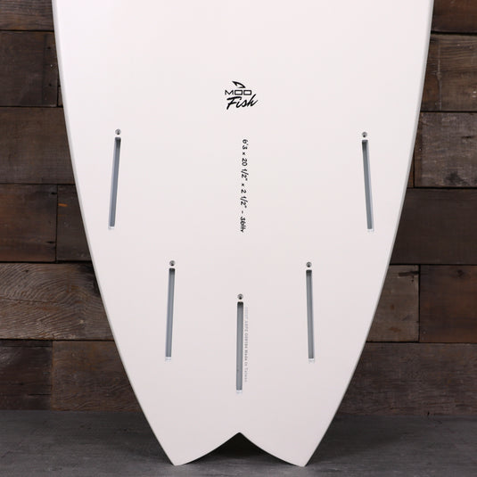 Torq Mod Fish TET 6'3 × 20 ½ × 2 ½ Surfboard - Hi Watt/Turquoise 3