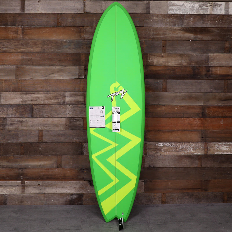Load image into Gallery viewer, Torq Mod Fish TET 6'6 × 21 × 2 ⅝ Surfboard - Green/Yellow Zag 1
