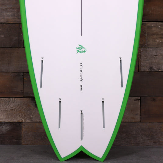 Torq Mod Fish TET 6'6 × 21 × 2 ⅝ Surfboard - Green/Yellow Zag 3