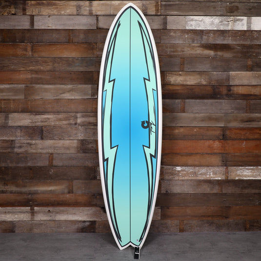 Torq Mod Fish TET 6'10 × 21 ¾ × 2 ¾ Surfboard - Hi Watt/Green/Blue 1