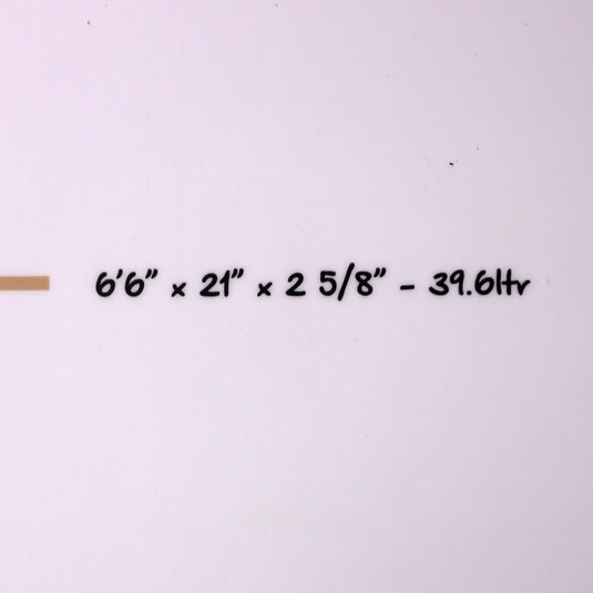 Torq ModFish TET 6'6 × 21 × 2 ⅝ Surfboard - Yellow Rail 4