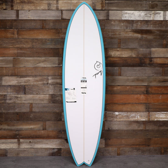 Torq ModFish TET 6'10 × 21 ¾ × 2 ¾ Surfboard - Teal Rail 1