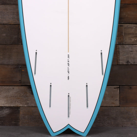 Torq ModFish TET 6'10 × 21 ¾ × 2 ¾ Surfboard - Teal Rail 3