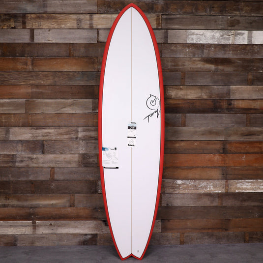 Torq ModFish TET 7'2 × 22 ½ × 3 Surfboard - Red Rail 1