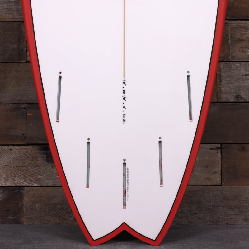 Load image into Gallery viewer, Torq ModFish TET 7'2 × 22 ½ × 3 Surfboard - Red Rail 3
