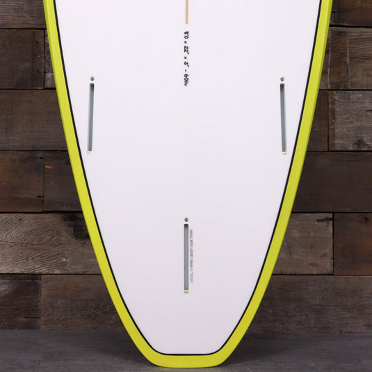 Torq Longboard TET 8'0 × 22 × 3 Surfboard - Yellow Rail 3