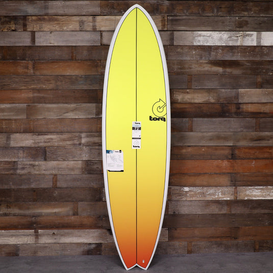 Torq ModFish TET 7'2 × 22 ½ × 3 Surfboard - Yellow/Orange Fade 1