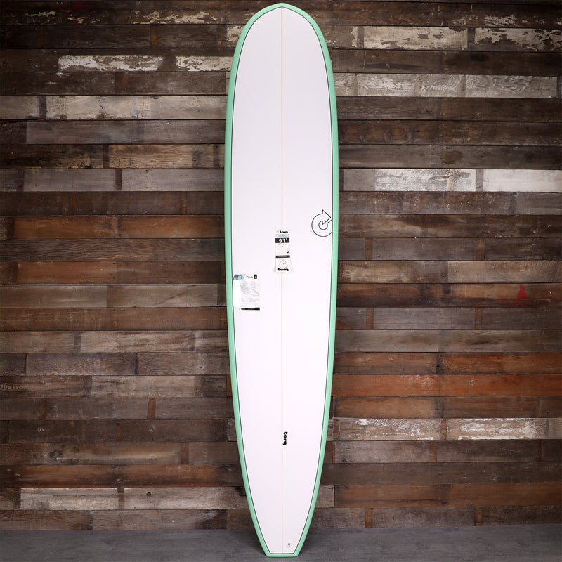 Load image into Gallery viewer, Torq Longboard TET 9'1 × 23 × 3 ⅛ Surfboard - Seagreen/White 1
