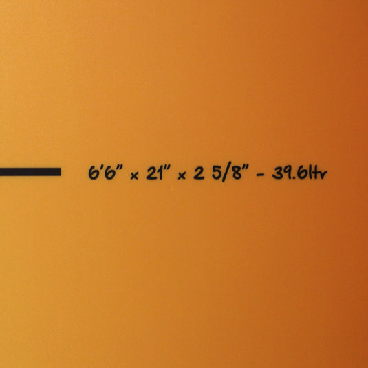 Torq ModFish TET 6'6 × 21 × 2 ⅝ Surfboard - Yellow/Orange Fade 4