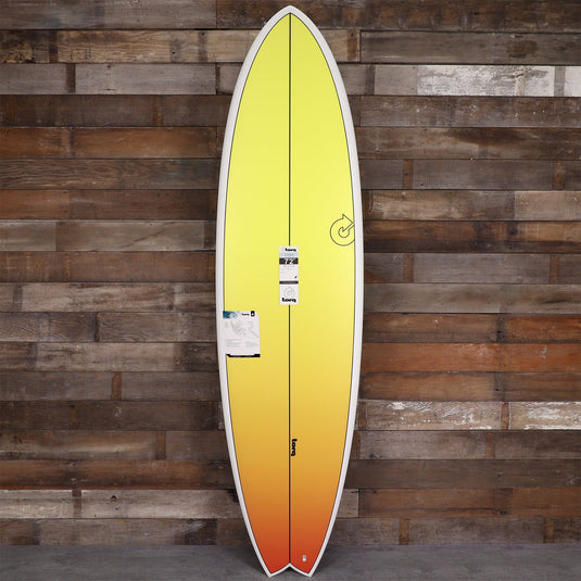 Torq ModFish TET 7'2 × 22 ½ × 3 Surfboard - Yellow/Orange Fade 1