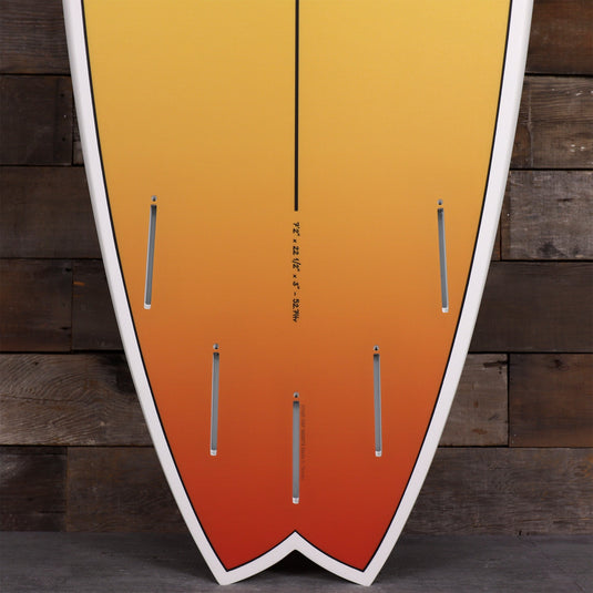 Torq ModFish TET 7'2 × 22 ½ × 3 Surfboard - Yellow/Orange Fade 3