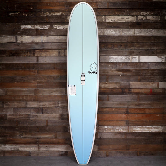 Torq Longboard TET 9'6 × 23 ½ × 3 ¼ Surfboard - Light Blue Fade 1