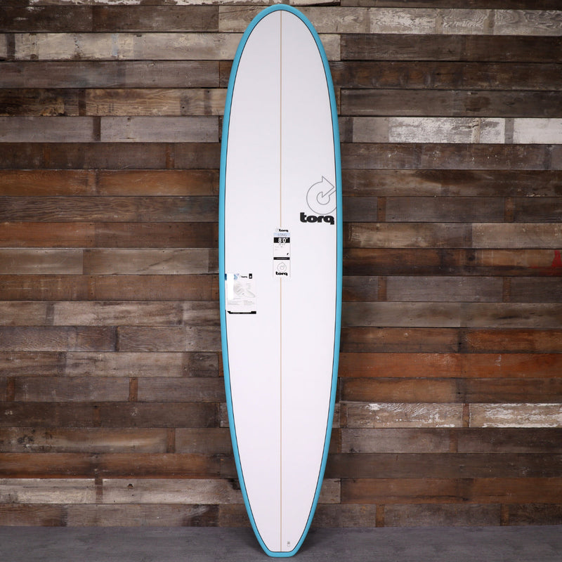 Load image into Gallery viewer, Torq Longboard TET 8'0 × 22 × 3 Surfboard - Light Teal Blue Pinline 1
