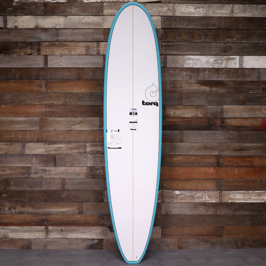 Torq Longboard TET 8'0 × 22 × 3 Surfboard - Light Teal Blue Pinline 1
