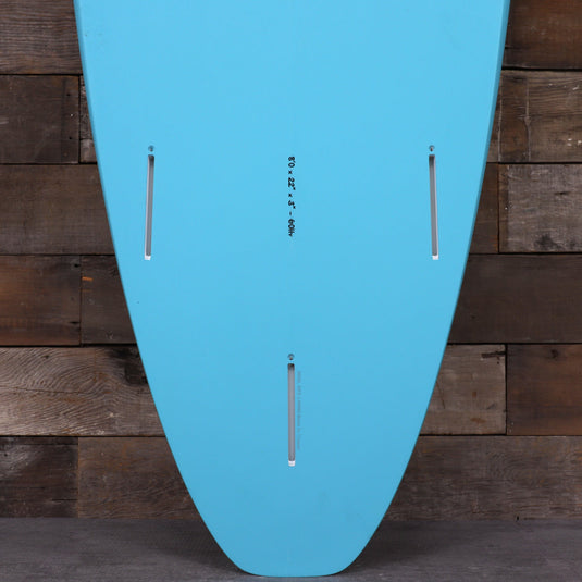 Torq Longboard TET 8'0 × 22 × 3 Surfboard - Light Teal Blue Pinline 3