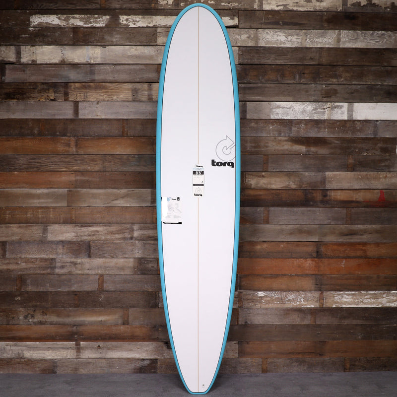 Load image into Gallery viewer, Torq Longboard TET 8'6 × 22 ½ × 3 ⅛ Surfboard - Light Teal Blue Pinline 1
