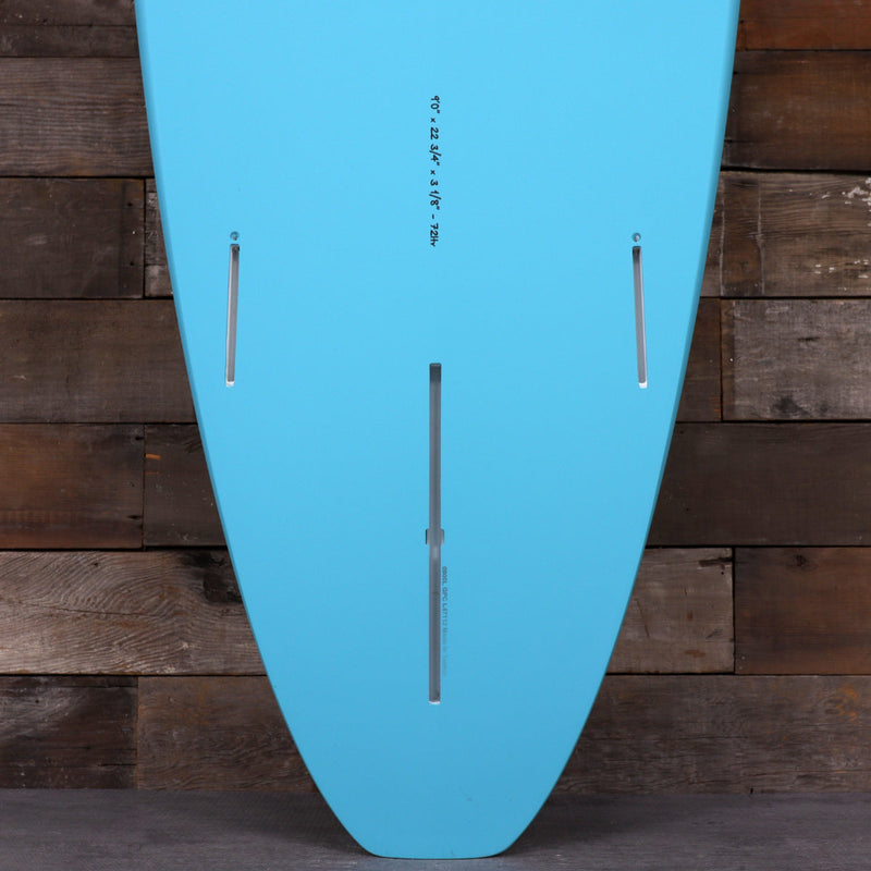 Load image into Gallery viewer, Torq Longboard TET 9'0 × 22 ¾ × 3 ⅛ Surfboard - Light Teal Blue Pinline 3
