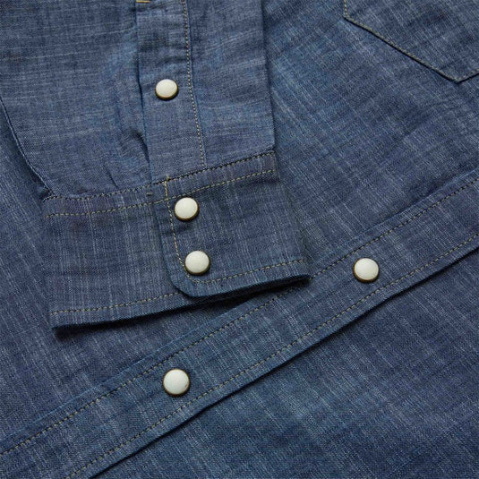 Vissla Jay Bay Long Sleeve Snap-Button Denim Shirt 2