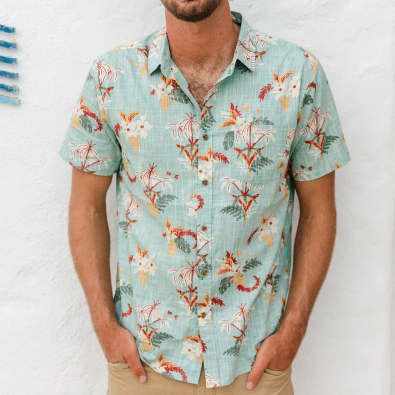 Load image into Gallery viewer, Vissla Sub Tropic Short Sleeve Button-Up Shirt 4
