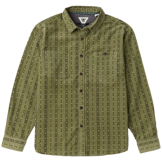 Vissla Rails Printed Long Sleeve Button-Up Eco Cord Shirt 1