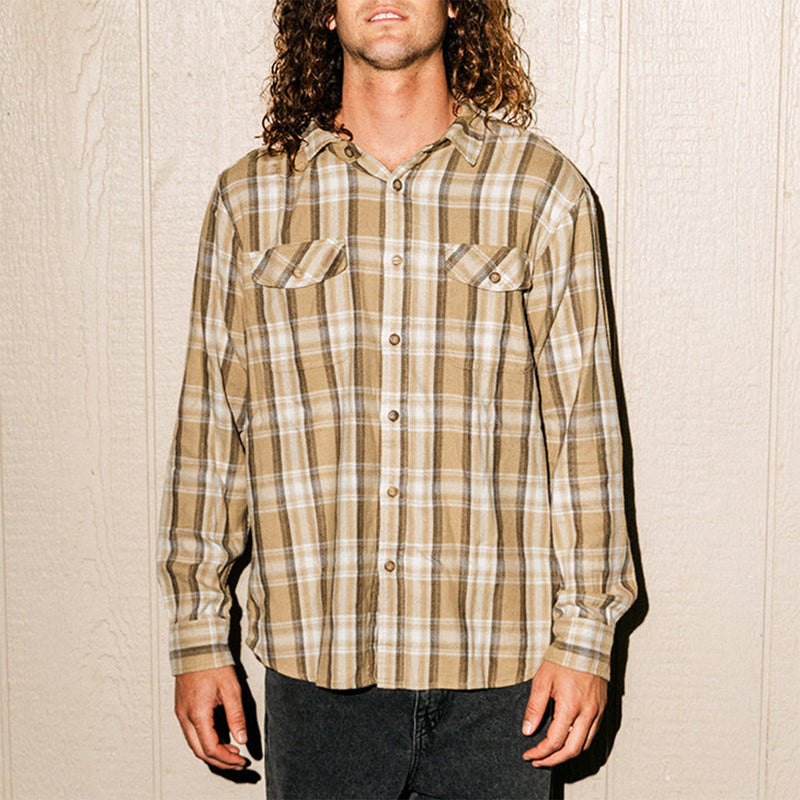 Load image into Gallery viewer, Vissla Coast Lightweight Long Sleeve Button-Up Eco Flannel Shirt 8
