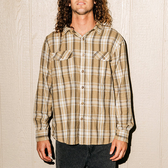 Vissla Coast Lightweight Long Sleeve Button-Up Eco Flannel Shirt 8