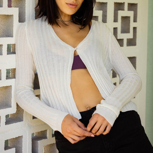 Volcom Women's Pulp Stitchin Cardi Sweater 8