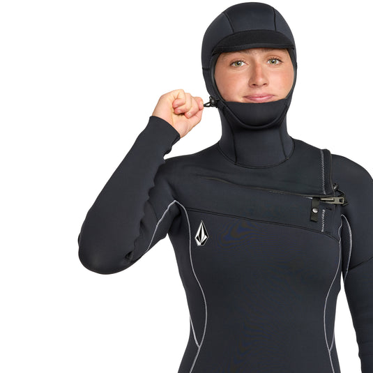 Volcom Women's Modulator 5/4 Hooded Chest-Zip Wetsuit 6