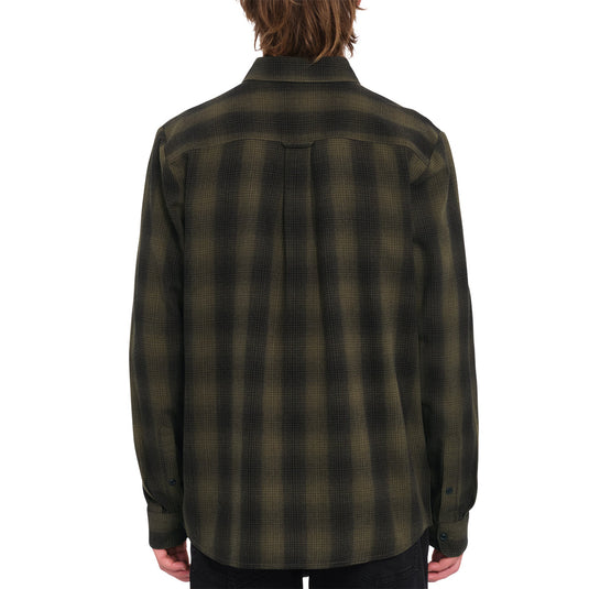 Volcom Shadowstone Long Sleeve Button-Up Flannel Shirt - Wintermoss 4