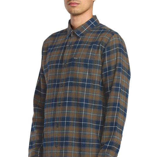 Volcom Caden Plaid Long Sleeve Button-Up Flannel Shirt 4