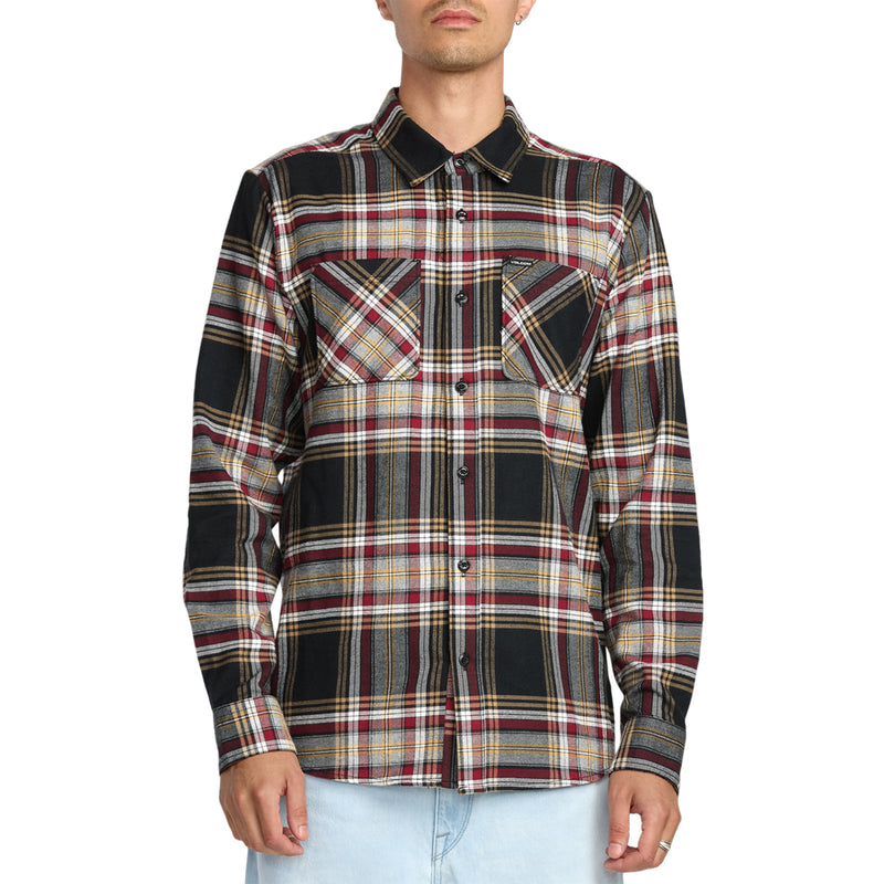 Load image into Gallery viewer, Volcom Netastone Long Sleeve Button-Up Flannel Shirt 1
