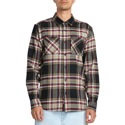 Volcom Netastone Long Sleeve Button-Up Flannel Shirt 1