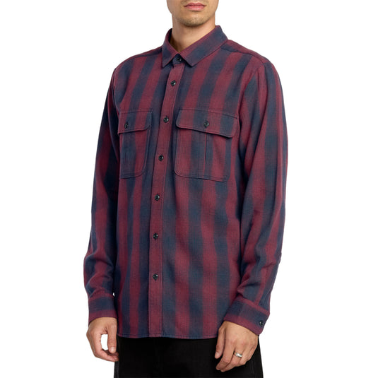 Volcom Shadowstone Long Sleeve Button-Up Flannel Shirt 3