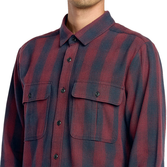 Volcom Shadowstone Long Sleeve Button-Up Flannel Shirt 4