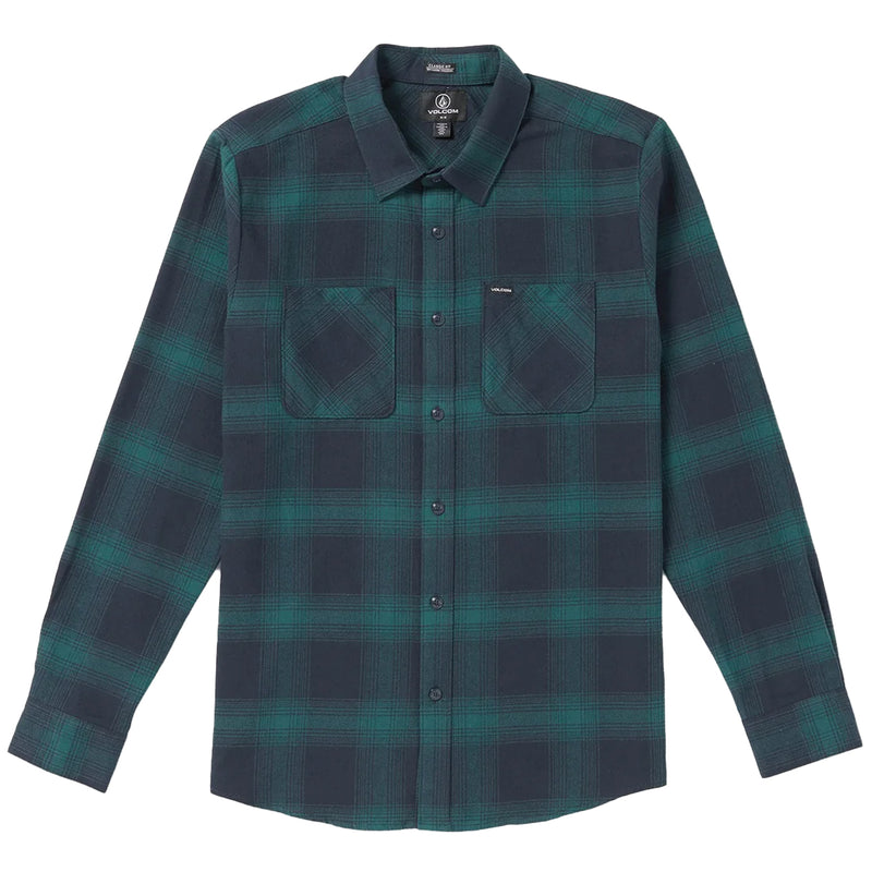 Load image into Gallery viewer, Volcom Netastone Long Sleeve Button-Up Flannel Shirt 1
