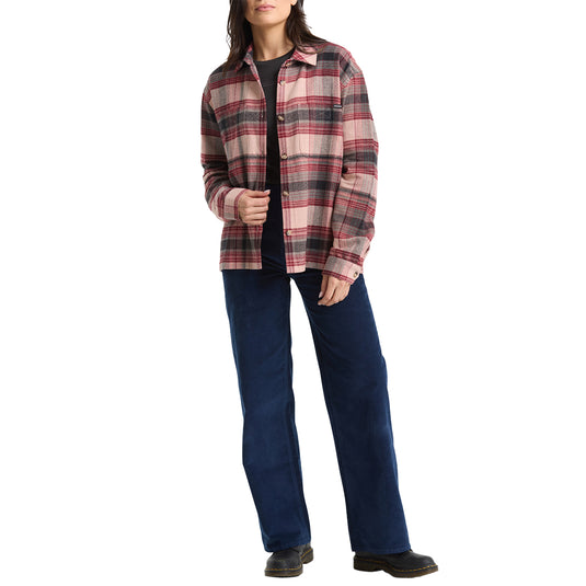 Volcom Women's Full Cut Work Long Sleeve Button-Up Flannel Shirt 5