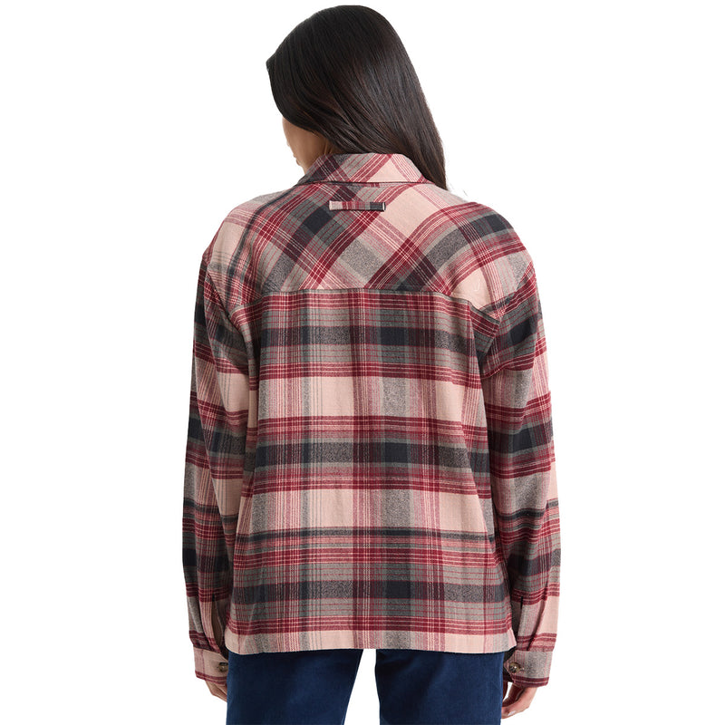 Load image into Gallery viewer, Volcom Women's Full Cut Work Long Sleeve Button-Up Flannel Shirt 4

