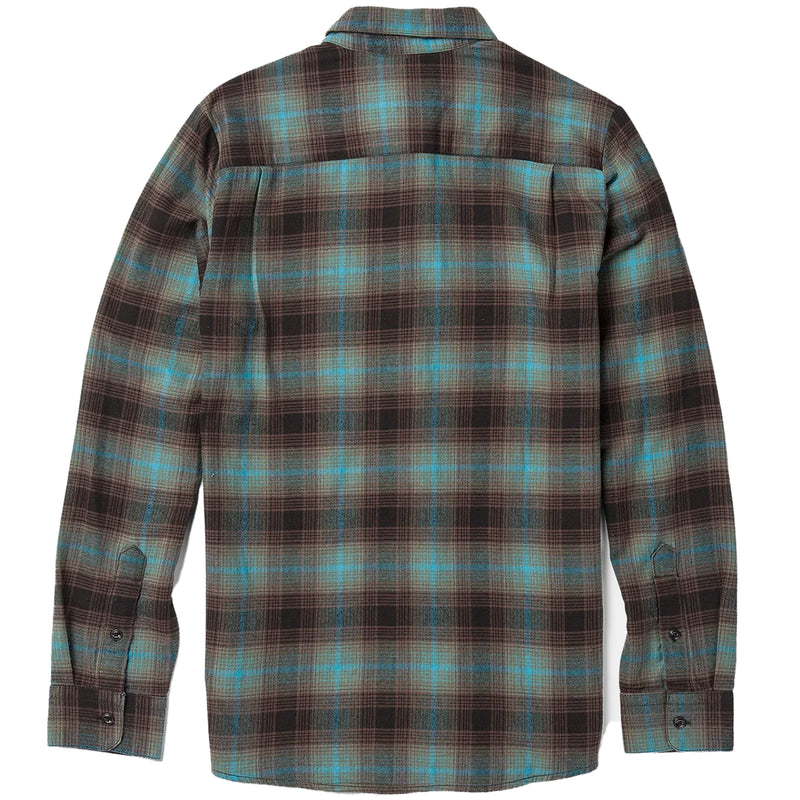 Load image into Gallery viewer, Volcom Caden Plaid Long Sleeve Button-Up Flannel Shirt - Tower Gray 8
