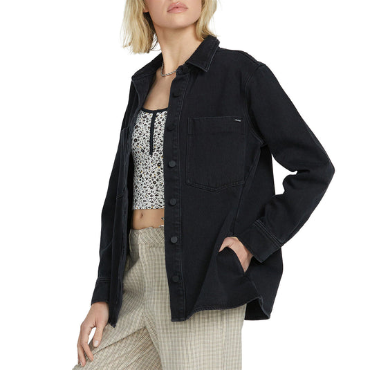 Volcom Women's Chill Trap 2 Denim Jacket 2