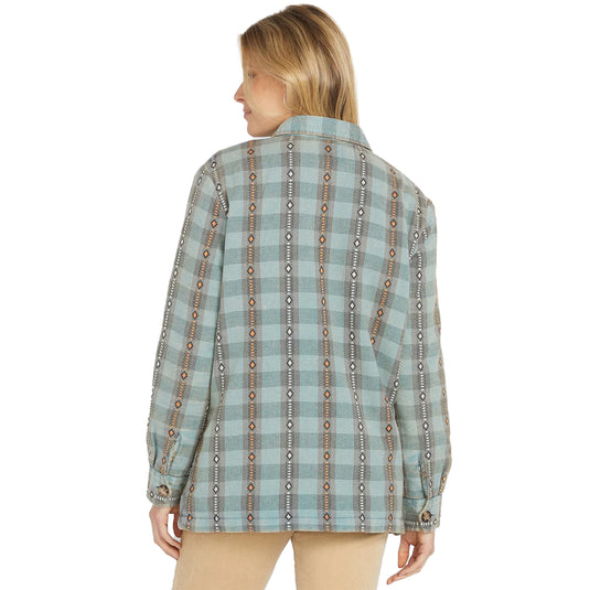 Volcom Women's Polar Boobear Flannel Shirt Jacket 3