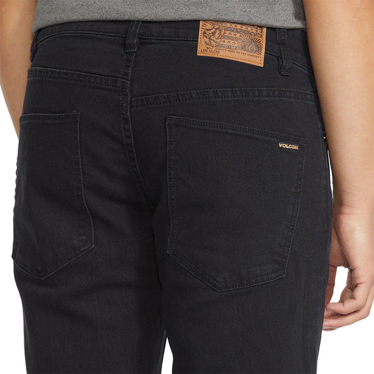 Volcom Solver Modern Fit Denim Jeans - Black Out 8